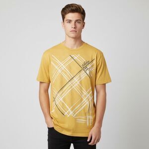 Billabong Vintage Graphic T-Shirt Men's Large Yellow Short Sleeve